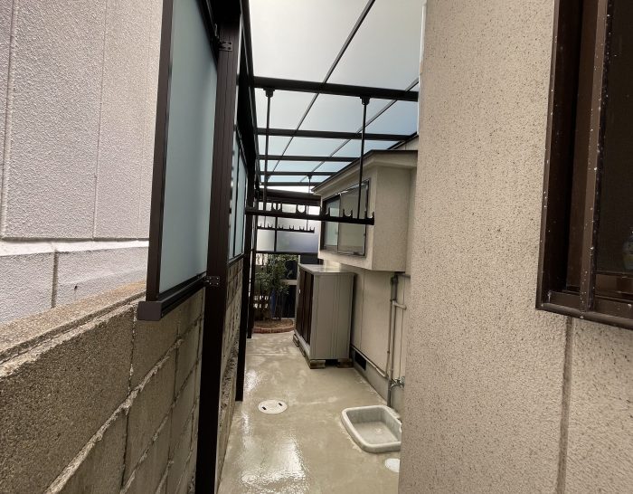 風よけ付き快適テラス